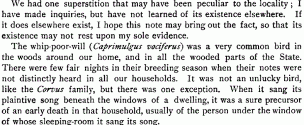 Whippoowill Folklore